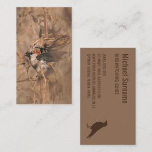 Carte De Visite Guide de photographie d'oiseaux moineaux bruns Gui