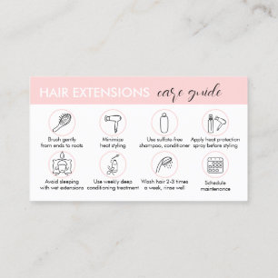 Carte De Visite Guide de soins après l'installation d'extensions d