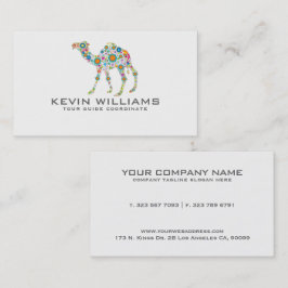 Carte De Visite Guide de visite d'illustration du chameau floral