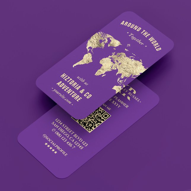Carte De Visite Guide d'excursion Planificateur de voyage Plan du  (Tour Guide Travel Planner World Map Royal Purple Business Card
☆★
☆★
☆★
☆★
☆★
4.8 out of 5 stars rat)