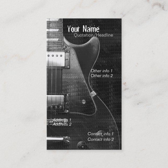 CARTE DE VISITE GUITAR "GREYZ" (Devant)