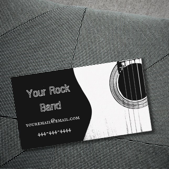 Carte De Visite Guitare Abstraite Rock and Roll Band (Créateur téléchargé)