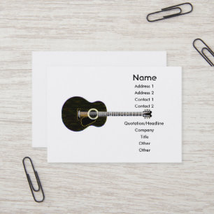 Carte De Visite Guitare acoustique noire