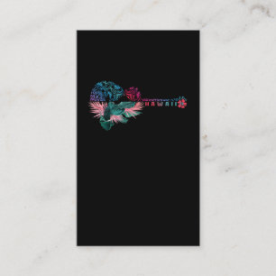 Carte De Visite Guitare d'Aloha de la tribu Ukulele Hawaii