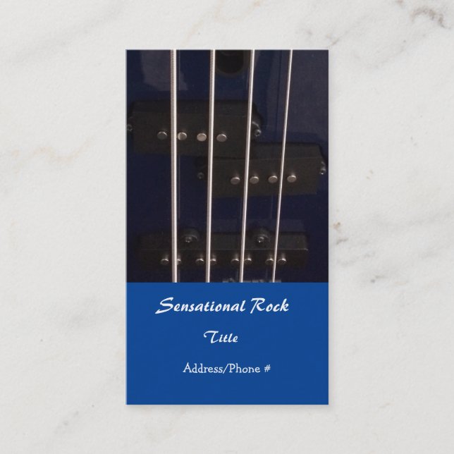 Carte De Visite Guitare de rock électrique (Devant)