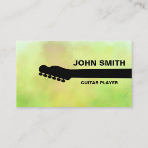 Carte De Visite Guitare Enseignant Musicien Musicien Personnalisé