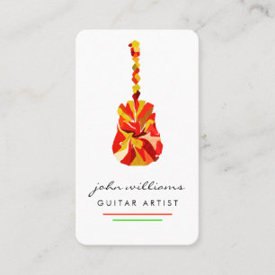 Carte De Visite Guitare Instrument Music Teacher DJ Event Manager