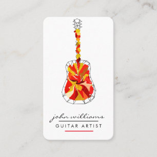 Carte De Visite Guitare Instrument Music Teacher DJ Event Manager