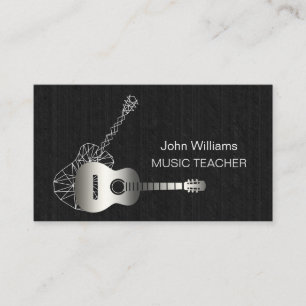 Carte De Visite Guitare Musique Enseignant DJ Joueur Musicien Géom