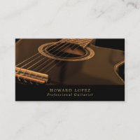 Guitare noire, Guitariste, Musicien professionnel