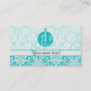 Carte De Visite Guitares acoustiques turquoises
