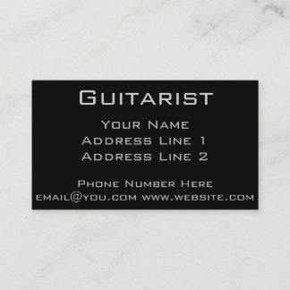 Carte De Visite Guitariste