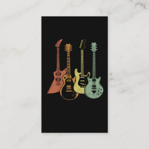 Carte De Visite Guitariste Colorful Instruments de musique Guitare
