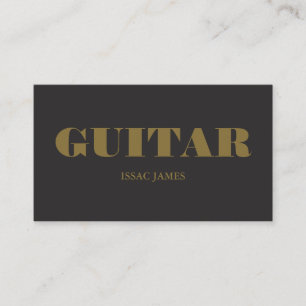 Carte De Visite Guitariste élégant, Musicien professionnel