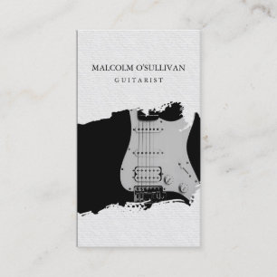 Carte De Visite Guitariste Guitare Lecteur Musique Musicien