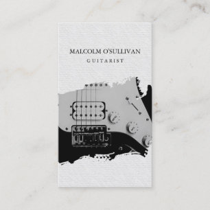 Carte De Visite Guitariste Guitare Lecteur Musique Musicien