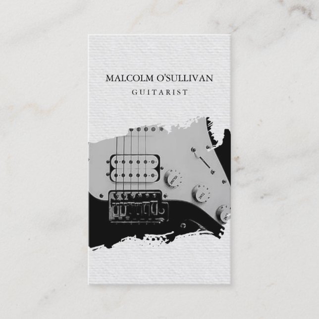 Carte De Visite Guitariste Guitare Lecteur Musique Musicien (Devant)