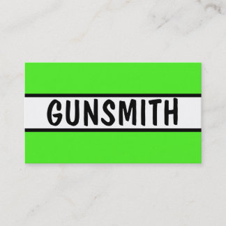 Carte De Visite Gunsmith Neon Green