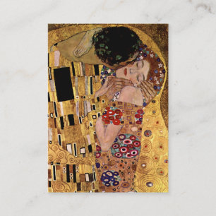 Carte De Visite Gustav Klimt : Le baiser (détail)