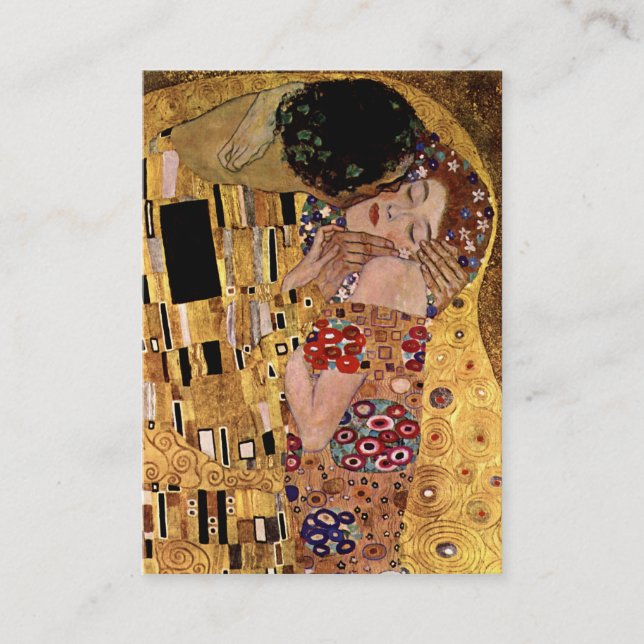 Carte De Visite Gustav Klimt : Le baiser (détail) (Devant)