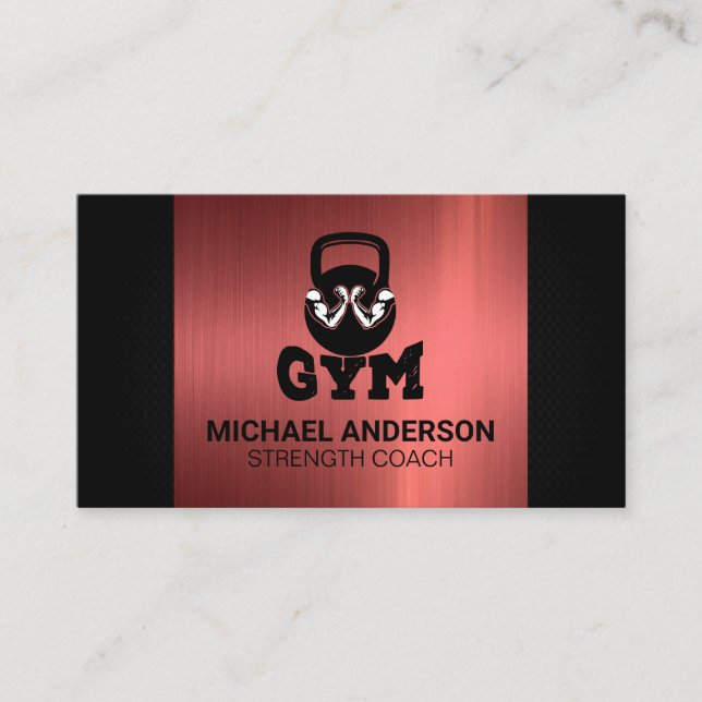 Carte De Visite Gym Flex | Kettle Bell Logo | Fitness (Devant)