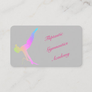 Carte De Visite Gymnastique Colorful Pastel Font