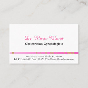 Carte De Visite Gynécologues obstétricien hôpital de clinique OBGY