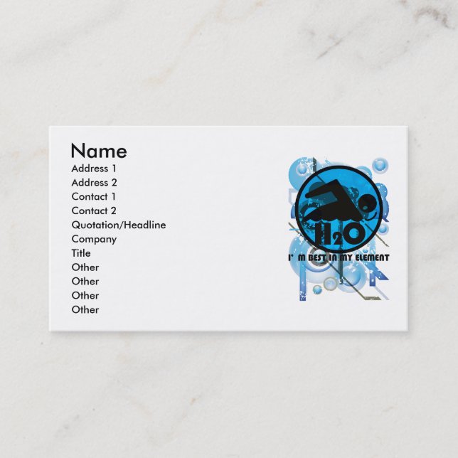 CARTE DE VISITE H2O_SWIMMER (Devant)