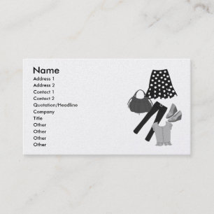 Carte De Visite Habillement assorti d'habillement