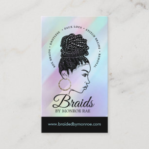 Carte De Visite Hair Braider Braid Stylist Beautician Salon