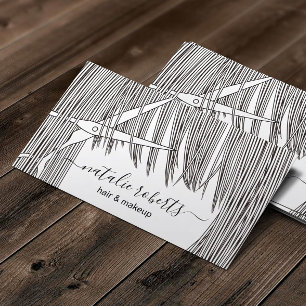 Carte De Visite Hair Styliste Ciseau & Cheveux illustration Salon