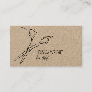 Carte De Visite Hair Styliste Ciseaux Chic Moderne Simple Line Art