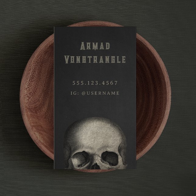 Carte De Visite Halloween crâne déplaisant (Créateur téléchargé)