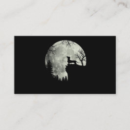 Carte De Visite Halloween Dachshund Et Lune