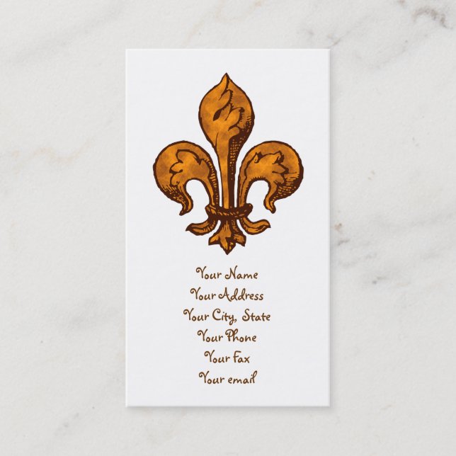 Carte De Visite Halloween Fleur de lis (Devant)