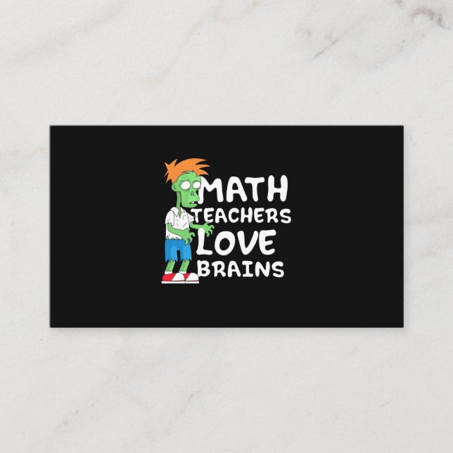 Carte De Visite Halloween Math enseignant amour (Devant)