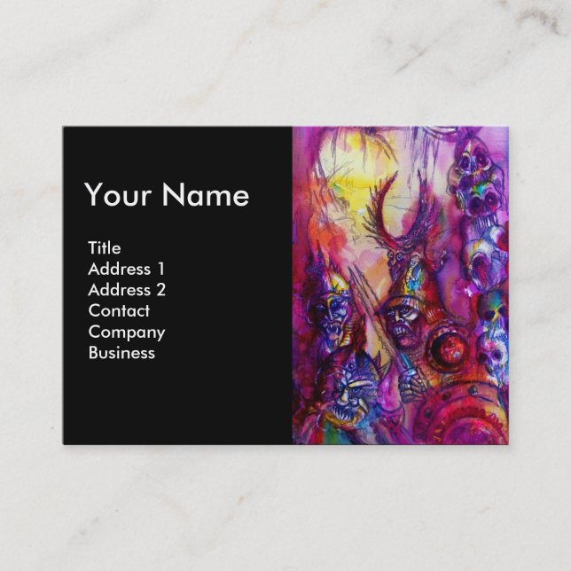 Carte De Visite HALLOWEEN MONSTERS / ORK WAR Imaginaire (Devant)