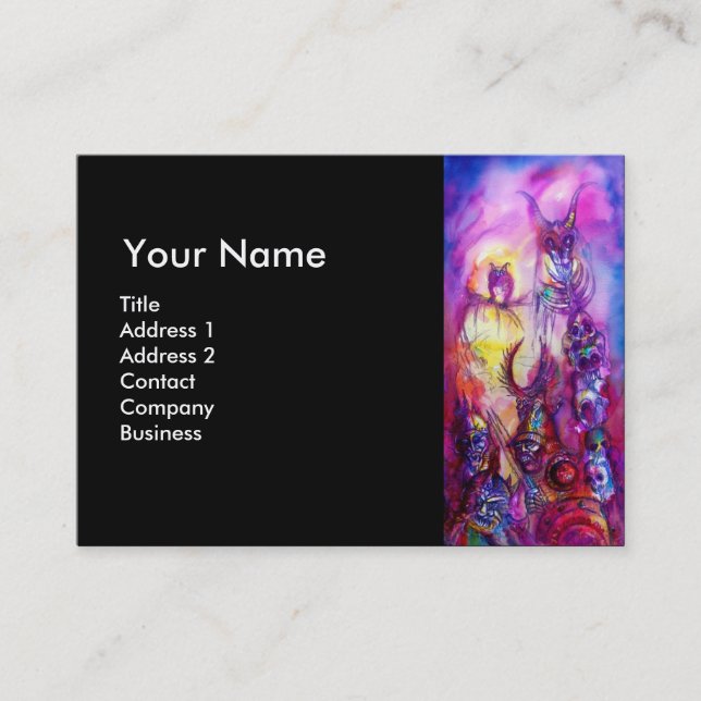 Carte De Visite HALLOWEEN MONSTERS / ORK WAR Imaginaire (Devant)