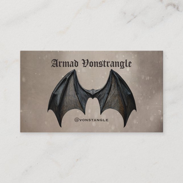 Carte De Visite Halloween Vampire Bat (Devant)