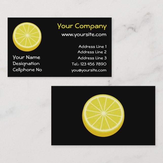 Carte De Visite Halve Lemon (Devant / Derrière)