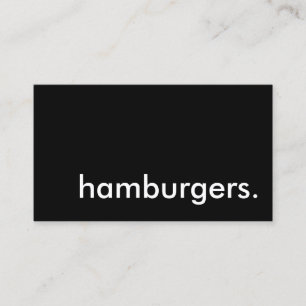 Carte De Visite hamburgers.
