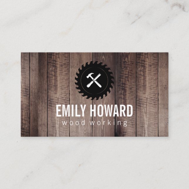 Carte De Visite Hammer Chisel Saw | Bois (Devant)
