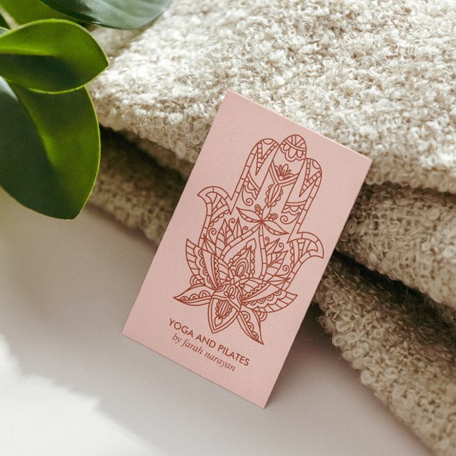 Carte De Visite Hamsa | Rust Wellness massage spa yoga holistique (Créateur téléchargé)