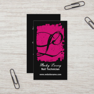 Carte De Visite Hanche et monogramme audacieux