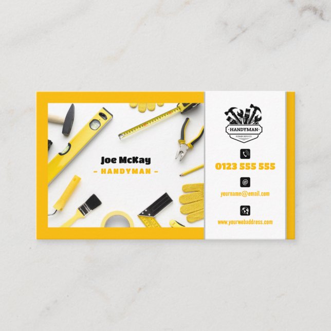 Carte De Visite Handy Man | Construction | Entrepreneur (Devant)