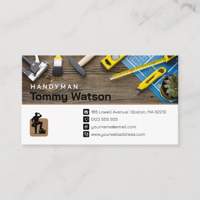 Carte De Visite Handy Man | Construction | Entrepreneur (Devant)