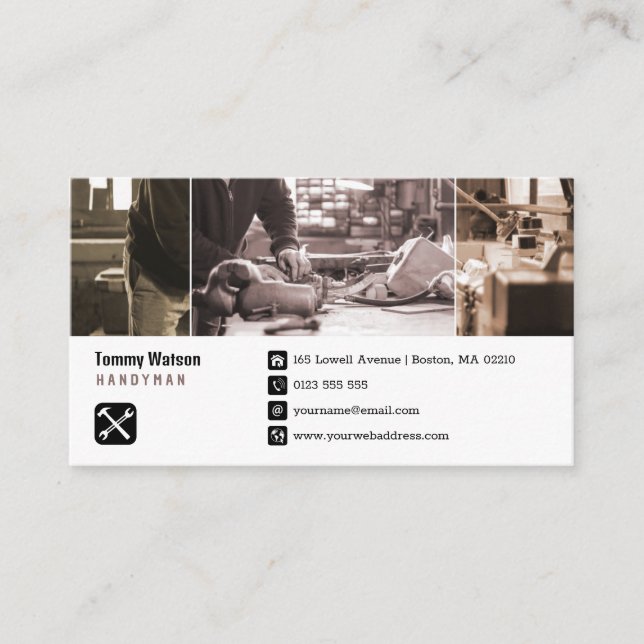 Carte De Visite Handy Man | Construction | Entrepreneur (Devant)