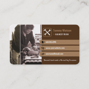 Carte De Visite Handy Man Construction Entrepreneur