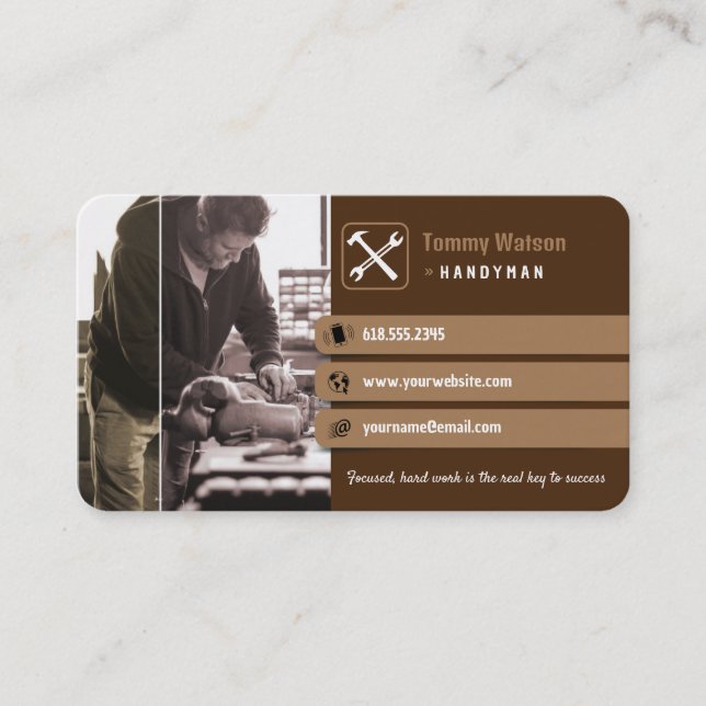 Carte De Visite Handy Man | Construction | Entrepreneur (Devant)
