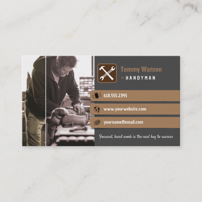 Carte De Visite Handy Man | Construction | Entrepreneur (Devant)